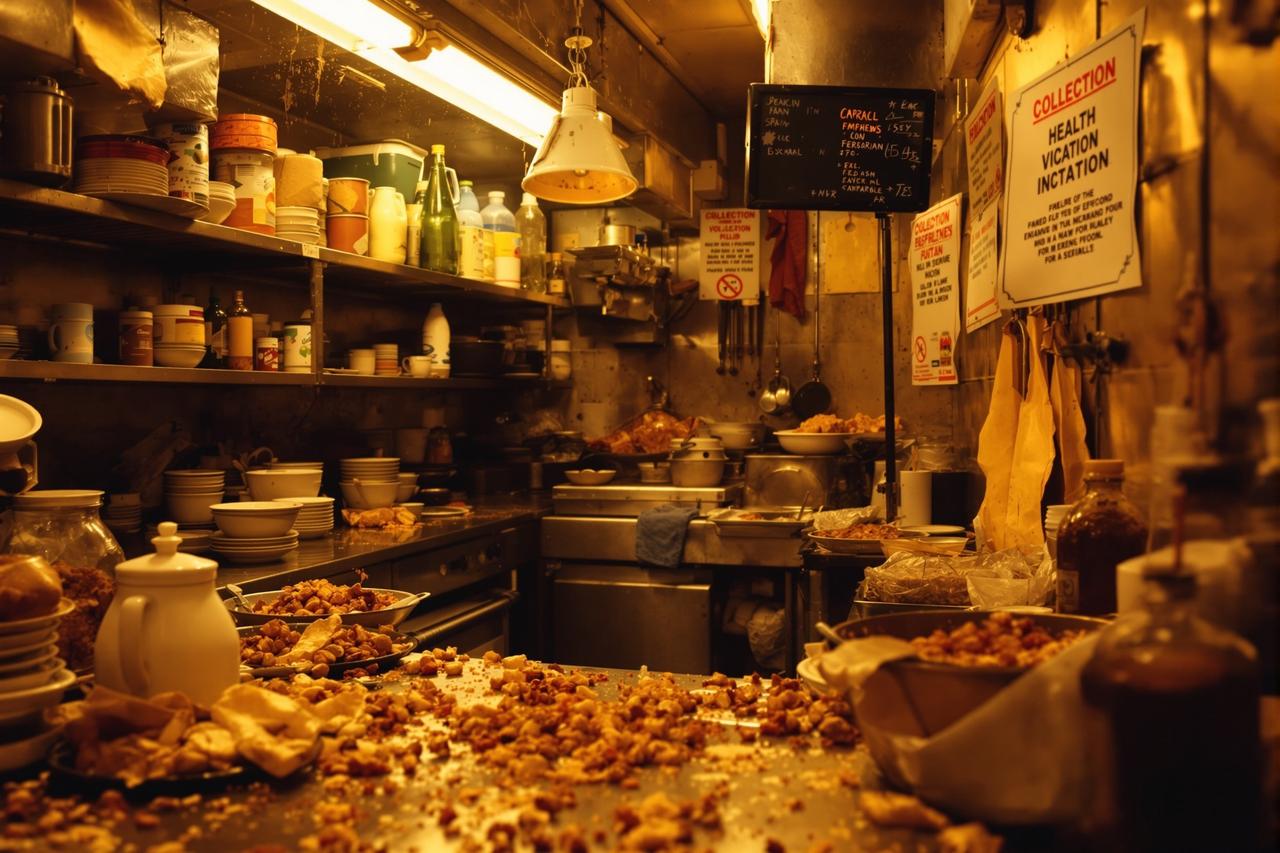 某知名餐厅食品安全问题遭曝光,后厨卫生状况触目惊心 知名餐厅后厨触目惊心的卫生状况,过期食材和蟑螂遍布操作台
